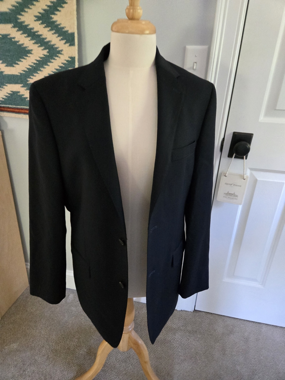 Ralph Lauren Men's Tailored Navy Blue Two-Button Blazer Jacket Size 40R
